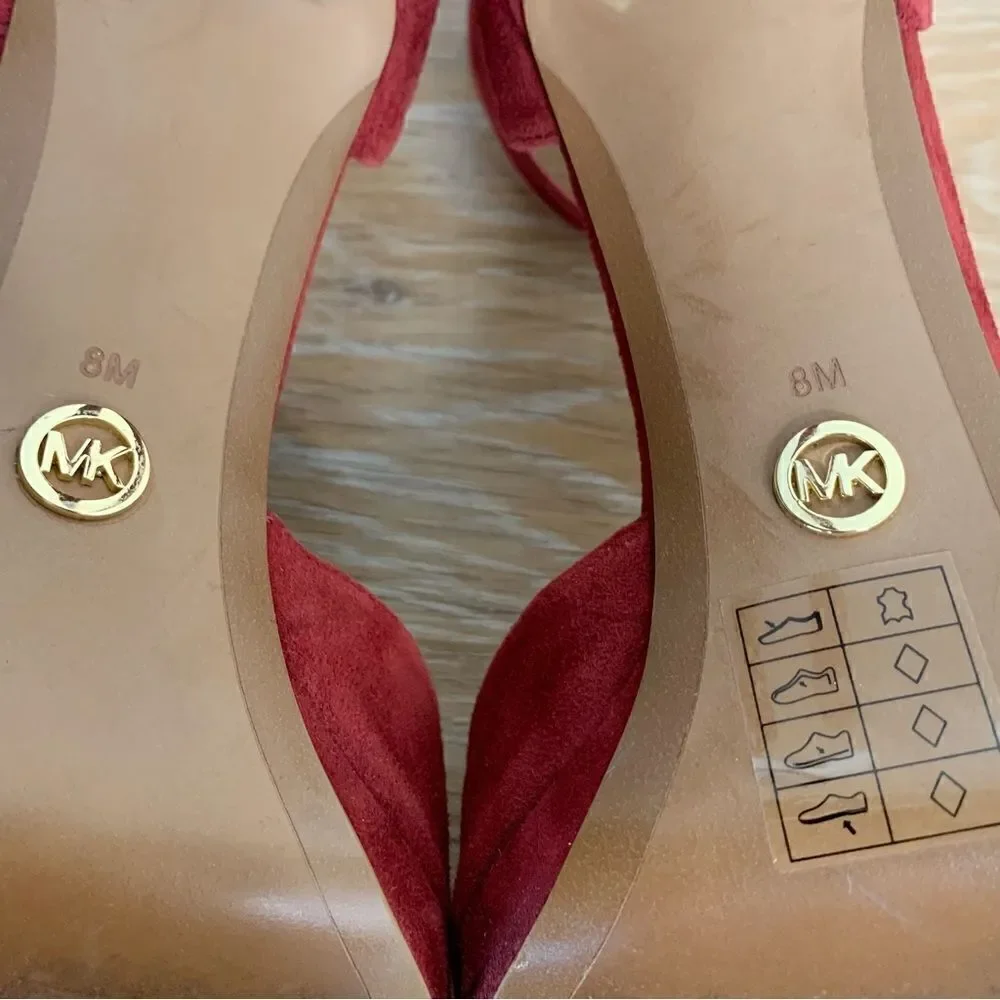 Michael Kors Bright Red Tiegan Platform Sandals, Size 8